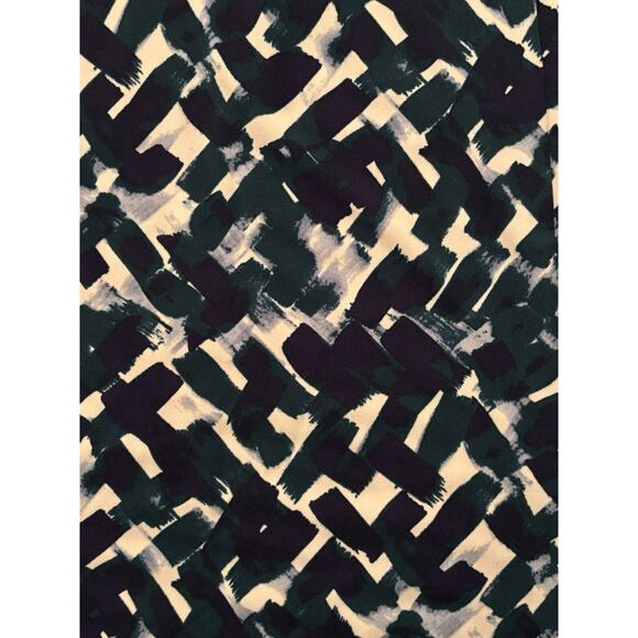 Eliza J Cap Sleeve Faux Wrap Belted Shirred Midi Dress Size 4 Green Blue White - Picture 8 of 10